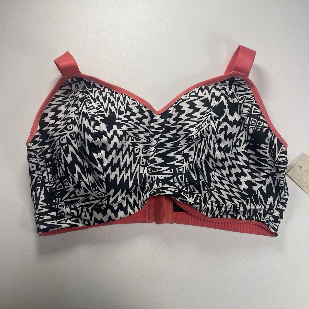 Pour Moi Energy Underwired Women’s Sports Bra 40F Lightly Padded Black/White